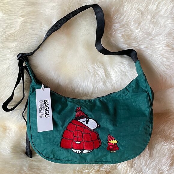 Baggu x Peanuts NWT Crescent Bag Medium - Snoopy & Woodstock - Picture 3 of 12